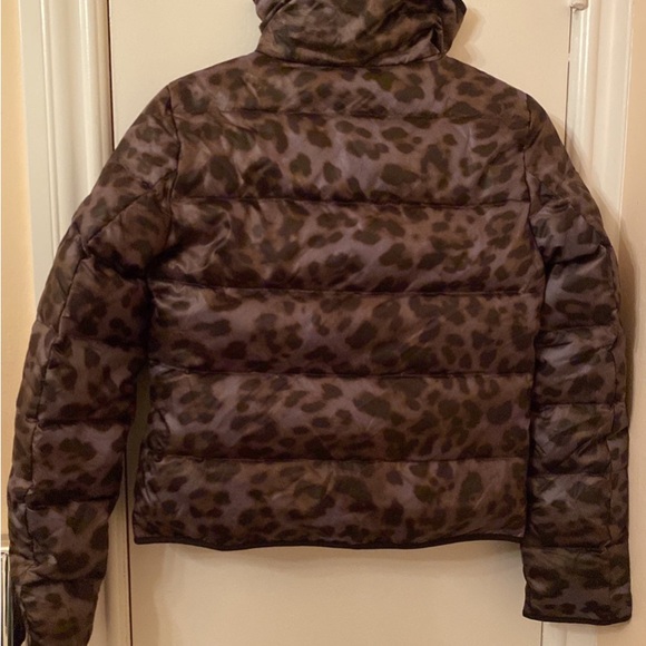 Moda International Women Leopard print Puffer Down Jacket XS - Picture 2 of 4
